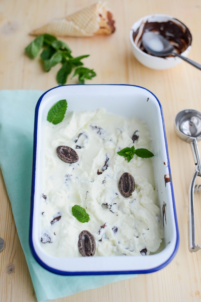 Schoko-Minz-Eis (Glace menthe-chocolat) Rezept