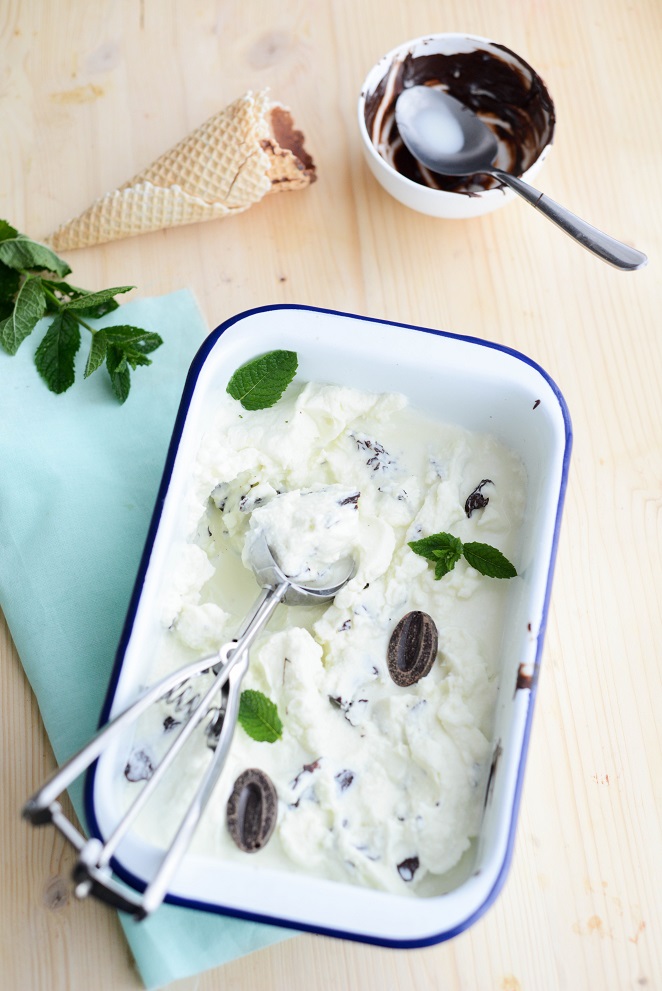 Schoko-Minz-Eis (Glace menthe-chocolat) Rezept