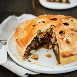 Tourte mit Feigen und Confit de canard