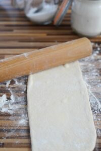 Palmiers aus selbstgemachtem Blitz-Blätterteig mit bretonischem Geschmack Blitz Blätterteig Selber Machen Schritt 14 Blätterteig Ausrollen Mit