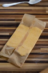 Palmiers aus selbstgemachtem Blitz-Blätterteig mit bretonischem Geschmack Blitz Blätterteig Selber Machen Schritt 6 Butterziegel In Backpapier