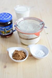Kastanien-Lebkuchen Lebkuchen Kastanienmehl Schritt 1 Zutaten Kastanien Lebkuchen