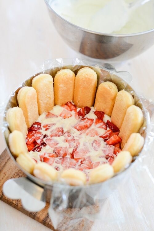 Erdbeer Charlotte mit Löffelbiskuit Rezept