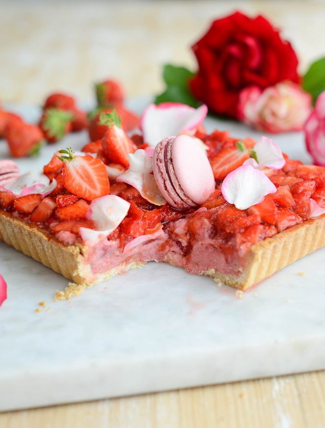 Erdbeer-Rosen-Tarte (Tarte aux fraises et à la rose) Erdbeer Rosen Tarte 6