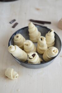 Croissants-Kuchen Croissant Kuchen Rezept Schritt 28 Croissant Rollen Vor Dem Backen