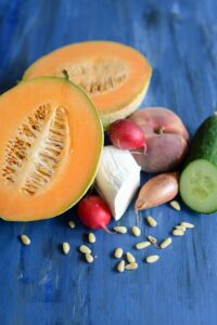 Melonen-Salat Melonen-Salat Melonen Salat Ziegenkase Schritt 1 Zutaten Für Melonensalat