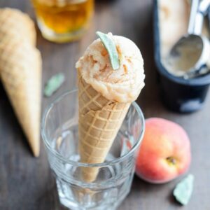 Pfirsich-Zitronenverbene-Sorbet