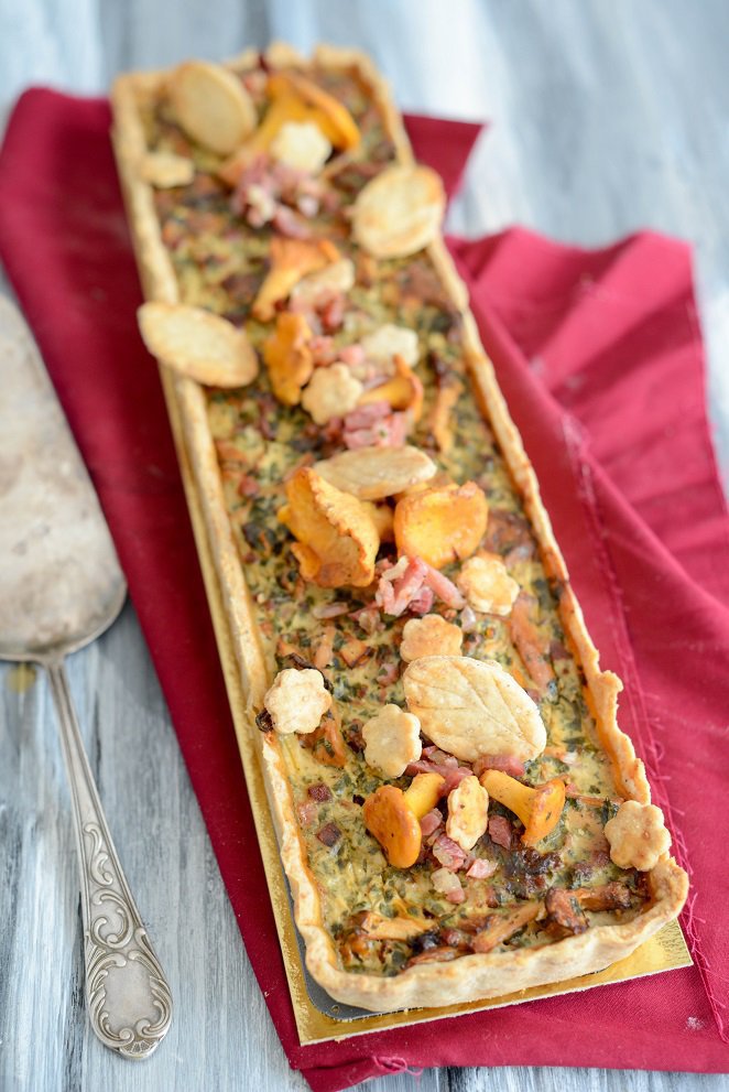 Quiche mit Pfifferlingen, Speck und Petersilie Quiche Mit Pfifferlingen 5