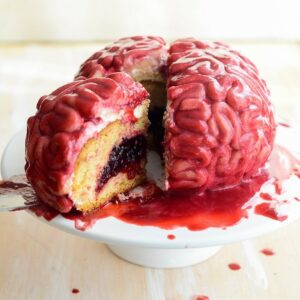 Gehirn-Kuchen für Halloween