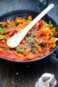 Piperade mit Eiern (Piperade aux oeufs) DSC_4665 200x300