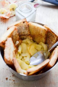 Charlotte mit Äpfeln (Charlotte aux Pommes) Apfelkuchen Französisch Schritt 21 Apfelfüllung In Brotform