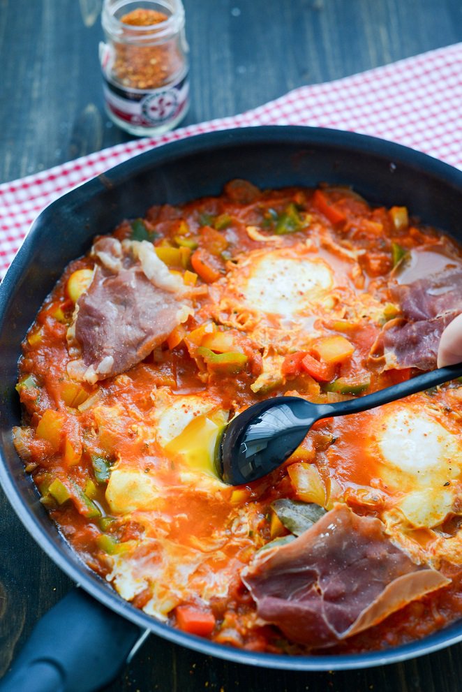 Piperade mit Eiern (Piperade aux oeufs) Piperade Mit Eiern 4