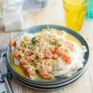 Gesunde Ziegenkäse-Gemüse-Pfanne für Kinder