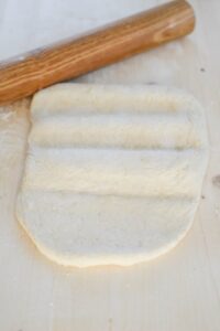 Rosinenschnecken (Pains aux raisins) Pains Aux Raisins Schritt 22 Teig Ausgerollt Mit Rillen