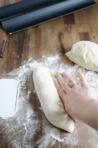 Schoko-Baguette - Baguette au chocolat Baguette Mit Schokolade Schritt 12 Baguetteteig Formen Mit Hand