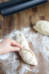 Schoko-Baguette - Baguette au chocolat Baguette Mit Schokolade Schritt 13 Baguette Teigling Formen Falten