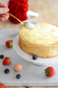 Crème-Brûlée-Kuchen Zucker Bestreün Auf Creme Brulee Kuchen 200x300