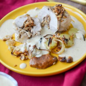 Schweinefilet mit Waldpilzen und Cognac Sauce