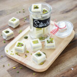 Pistazien Pralinen mit weißer Schokolade