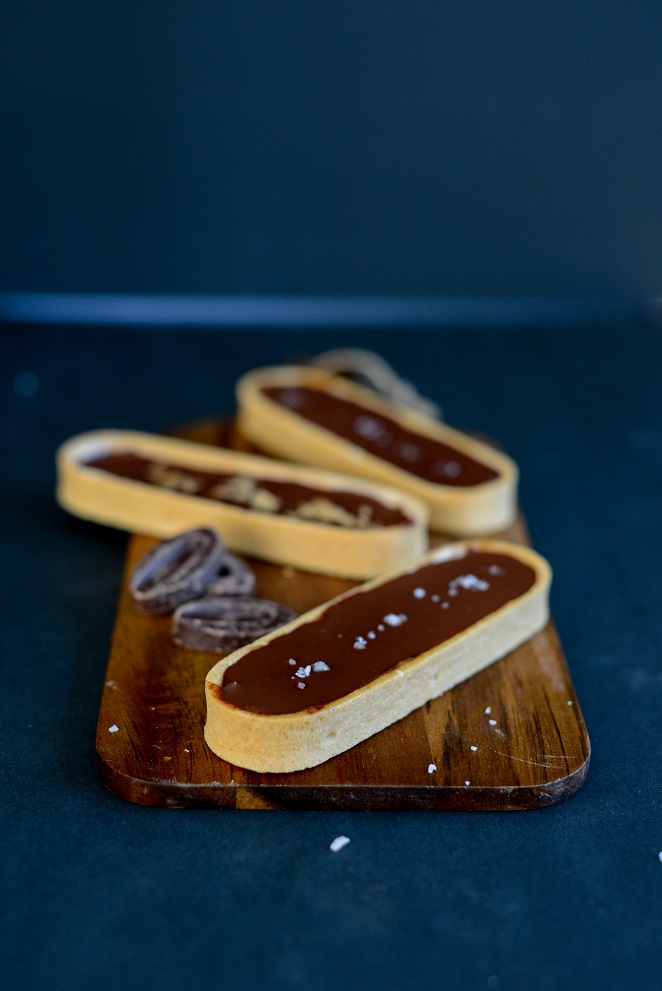 Schoko-Karamell-Tartelettes Schokoladen-Tarte-mit-Karamell