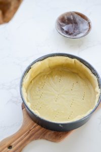 Flan pâtissier mit Pistazien Flan Patissier Blind Backen 3 200x300