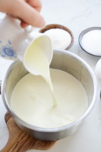 Flan pâtissier mit Pistazien Flan Patissier Pudding Backen 2 200x300