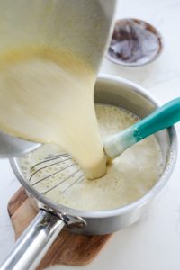 Flan pâtissier mit Pistazien flan-patissier-pudding-kochen-1-200x300