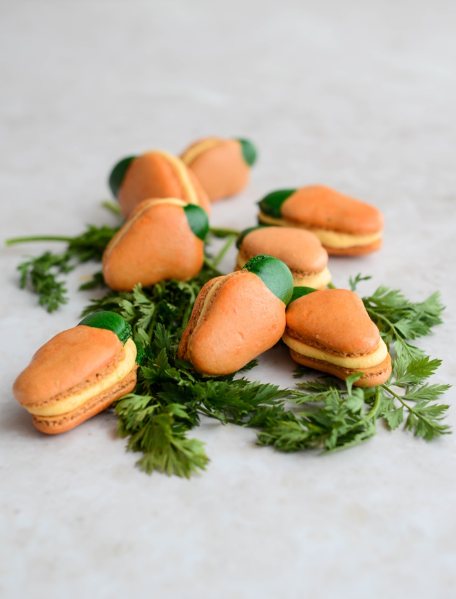 25 süße und herzhafte Rezepte für Ostern moehren-macarons-rezept