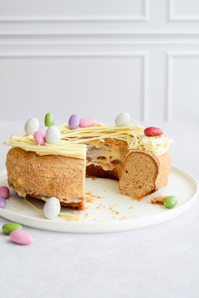 Osternest-Kuchen Osternest Kuchen Einfach Backen 683x1024