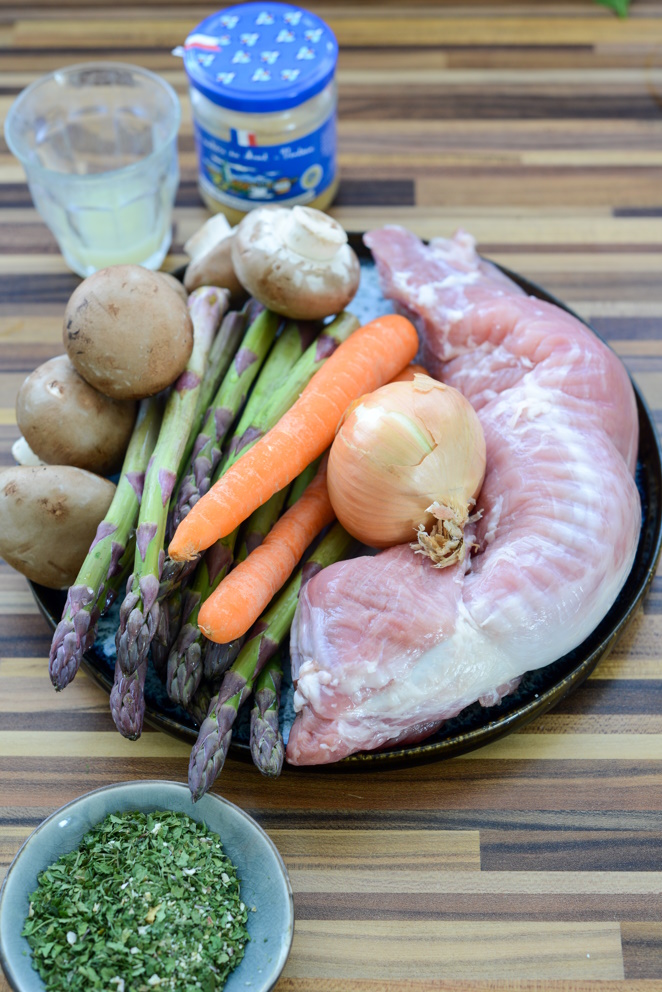 Schweinefilet mit Frühlingsgemüse Rezept