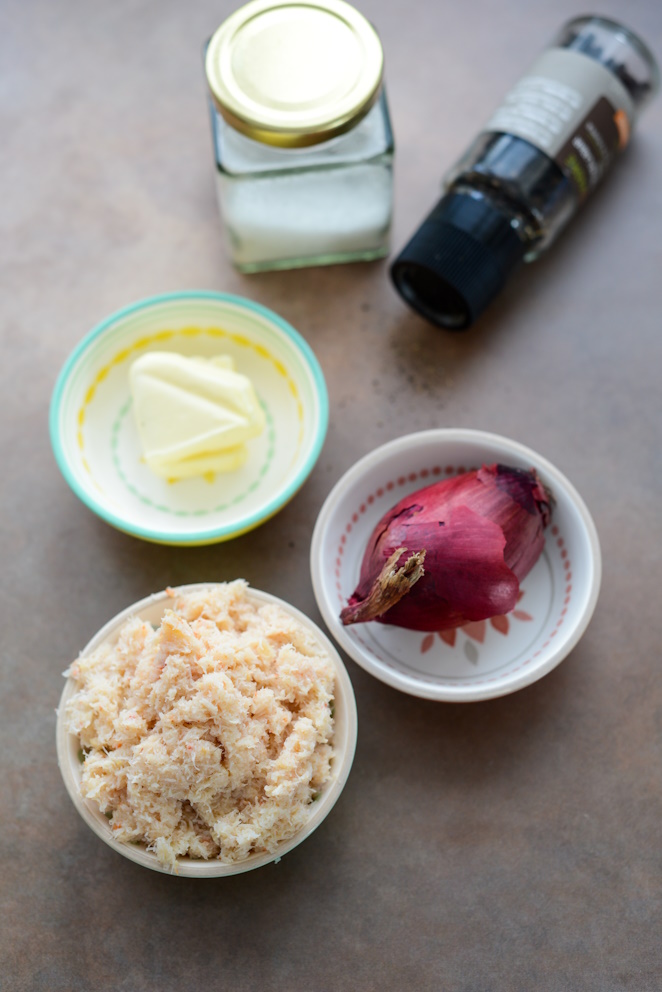 Krebs-Rillettes mit Zwiebelconfit Rezept
