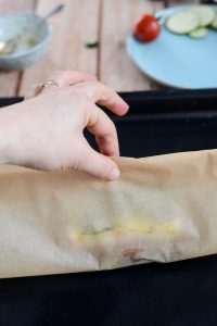 Feta und Gemüse "en papillote" Papillote Feta Und Gemüse 4 200x300