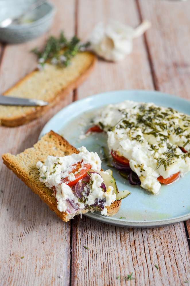  Papillote Von Feta Und Gemüse