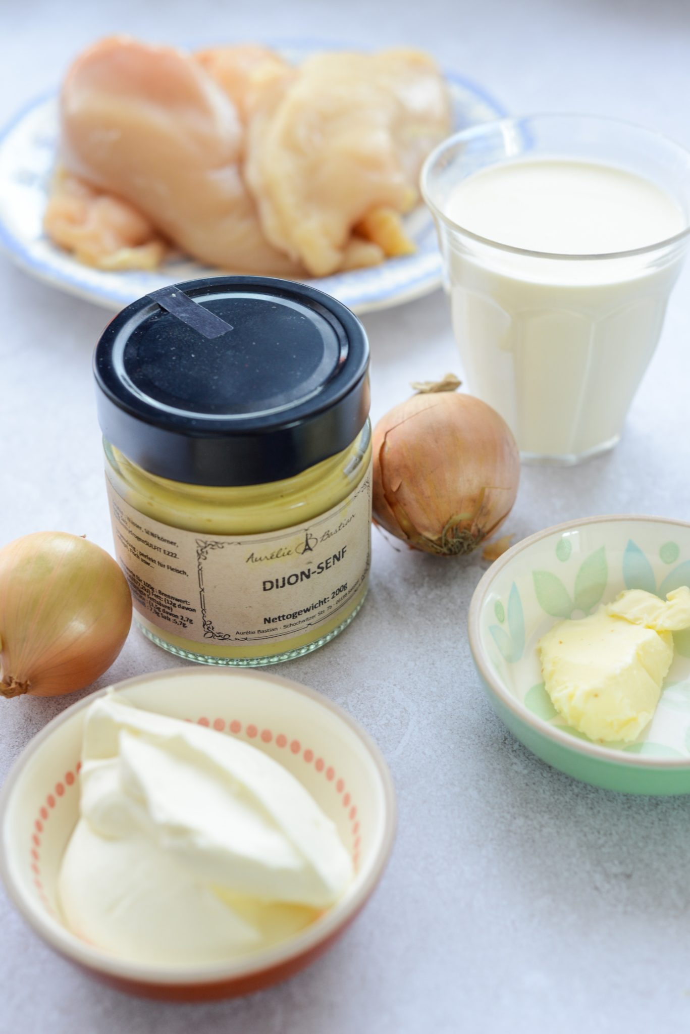 Hähnchen mit Senf-Sauce Rezept Hähnchen mit Senf-Sauce Rezept