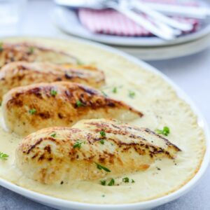 Hähnchen mit Senf-Sauce