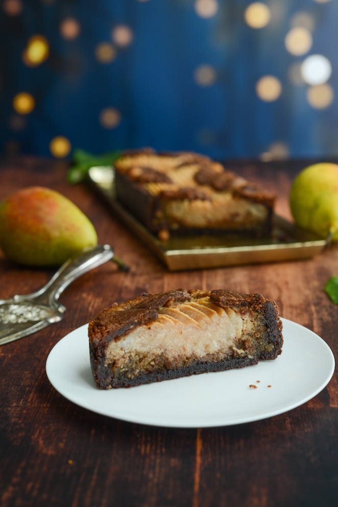  Tarte Bourdaloü Schokolade Haselnuss Birnen