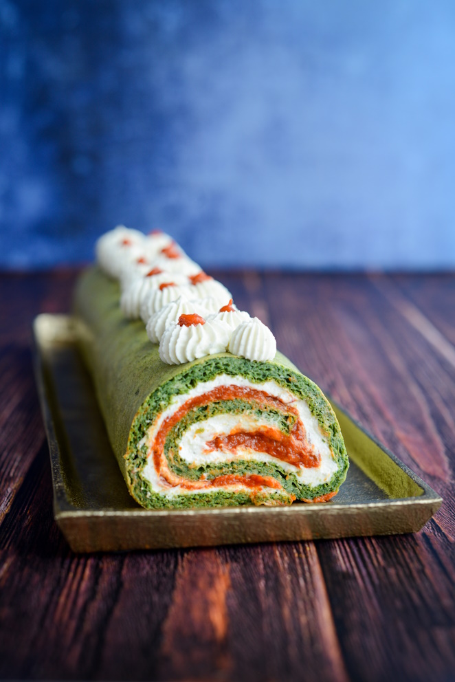 Bûche de Noël mit Gemüse buche-de-noel-vegetarisch