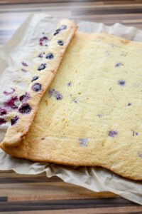 Bûche de Noël mit Kokosnuss und Blaubeeren Kokosnuss Buche De Nöl Mit Blaubeeren Rezept 6 200x300