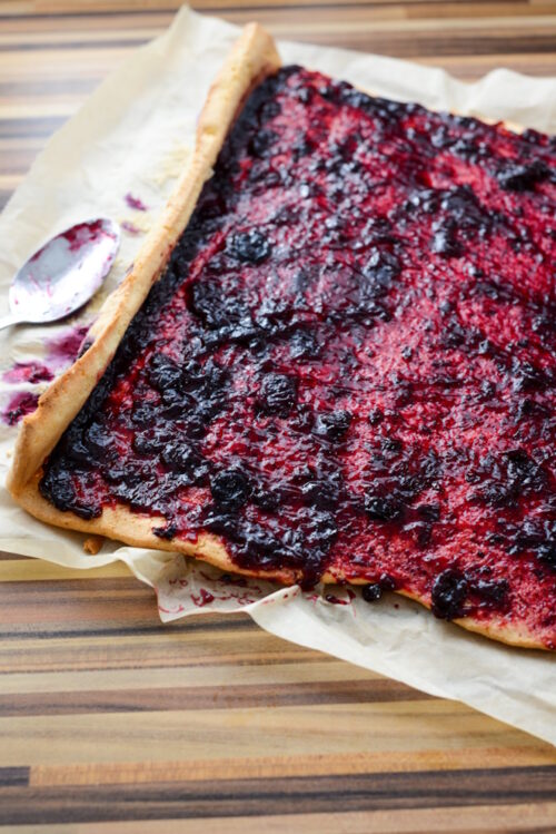 Bûche de Noël mit Kokosnuss und Blaubeeren Rezept