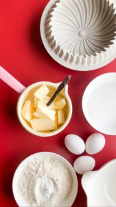 Quatre-quarts mit Vanille Gleichschwerkuchen Rezept Schritt 1 Zutaten Quatre Quarts Vanille