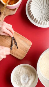 Quatre-quarts mit Vanille Gleichschwerkuchen Rezept Schritt 7 Vanilleschoten Aufschneiden Vorber