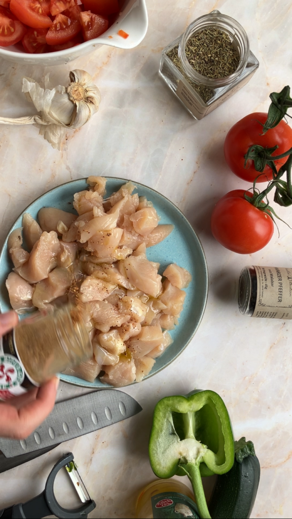 Hähnchenbrust mit Ratatouille Rezept