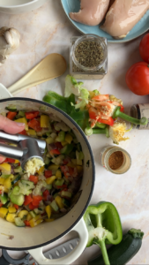 Hähnchenbrust mit Ratatouille ratatouille-mit-haenchenbrust-5-169x300