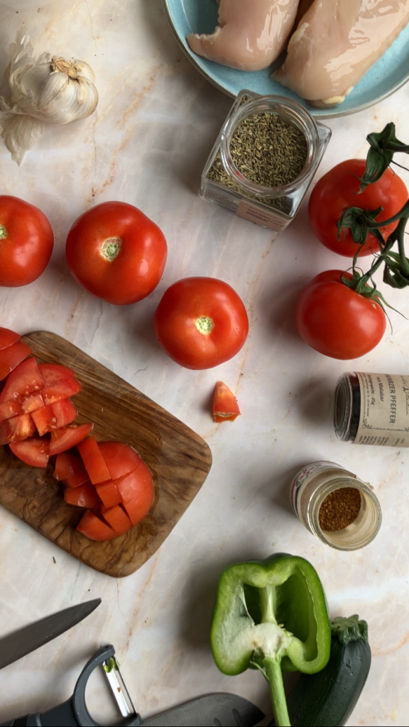 Hähnchenbrust mit Ratatouille Rezept