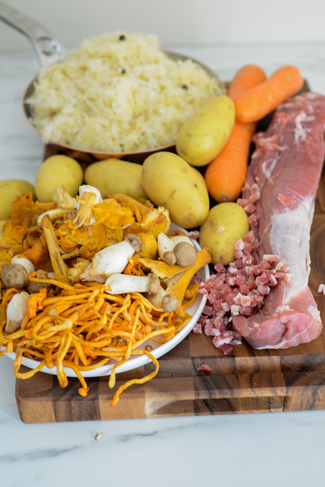  Choucroute Mit Schweinemedaillons Und Pilzen Zutaten
