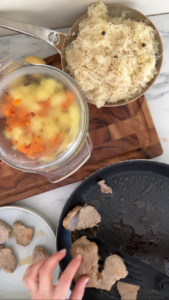 Choucroute mit Schweinemedaillons und Pilzen Einfache Choucroute Rezept 3 169x300
