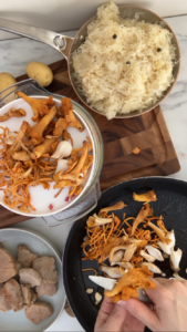 Choucroute mit Schweinemedaillons und Pilzen Einfache Choucroute Rezept 4 169x300