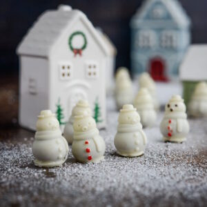 Schneemann-Pralinen mit Pekannüssen