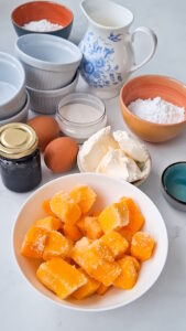 Geeistes Mango-Soufflé Geeister Mango Souffle Zutaten 169x300