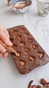 Pekannuss-Pralinen Milchschokolade Pralinen Selbermachen 1 169x300